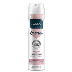 ABOVE Cream Sugar - 48 Hours Antiperspirant Deodorant Spray for Woman - Notes of Cassis and Freesia - Protects Against Sweat and Body Odor - Moisturiz