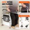 VEVOR Toilet Safety Rail, Folding Toilet Seat Frame, Adjustable Width & Height Fit Most Toilets, Supports 300lbs