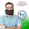 Black Beard Covers for Men 18"; 100 Pack of Polypropylene Beard Cover Protector; Beard Guard; Blue Net Protector; Reusable Beard Nets For Men Food Ser