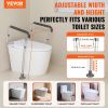 VEVOR Toilet Safety Rail, Bathroom Toilet Seat Frame, Adjustable Width & Height Fit Most Toilets, Supports 300lbs