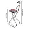 Hold 187.4 Lbs Folding 2-in-1 Folding Cane Seat ,Thickening Travel Seat and Cane, Four-Leg Folding Walking Stick