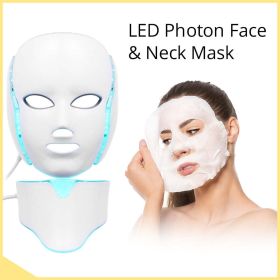 7 Colors Home Use LED Light Therapy Face Neck Mask Remote Control