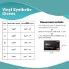 Vinyl Synthetic Gloves. Pack of 100 Powder Free Disposable Cleaning Gloves; Large Size. Clear Ambidextrous Waterproof Food Gloves for Kitchen; Cooking