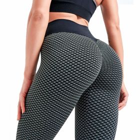 RAINBEAN TIK Tok Leggings Women Butt Lifting Workout Tights Plus Size Sports High Waist Yoga Pants (Size: dark grey-L)