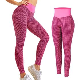 TIK Tok Leggings Women Butt Lifting Workout Tights Plus Size Sports High Waist Yoga Pants (Size: Pink-S)