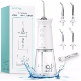 Water Dental Flosser Cordless with Magnetic Charging for Teeth Cleaning, Nursal 7 Clean Settings Portable Rechargeable Oral Irrigator (Color: As Picture)