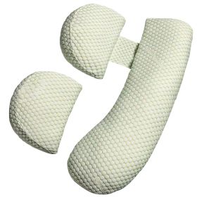 Pregnancy Pillows Adjustable Support Maternity Pillow Soft Side Sleeper Pregnancy Pillows Wedge Pillow with Detachable Pillow Cover (Color: Green)