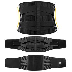 Back Support Brace Breathable Mesh Lumbar Support Belt Adjustable Lower Back Brace with Stays and Springs for Pain Relief for Men Women (Size: M)