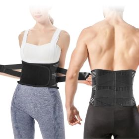 Back Support Brace Breathable Mesh Lumbar Support Belt Adjustable Lower Back Brace with Stays and Springs for Pain Relief for Men Women (Size: XXL)