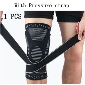 Bandage silicon Knit Kneepad (Color: black, Size: XL)