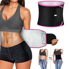 Silver Ion Sweat Slimming Waist Sauna Belt (Color: black)