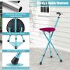 Lightweight Adjustable Folding Cane Seat with Light