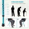 Lightweight Adjustable Folding Cane Seat with Light